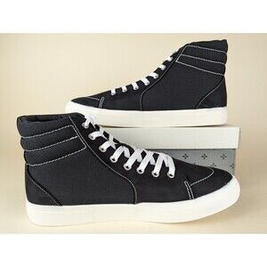 Sun + Stone Jett High Top Sneakers Mens 9M Black Canvas Casual Shoes NWB
